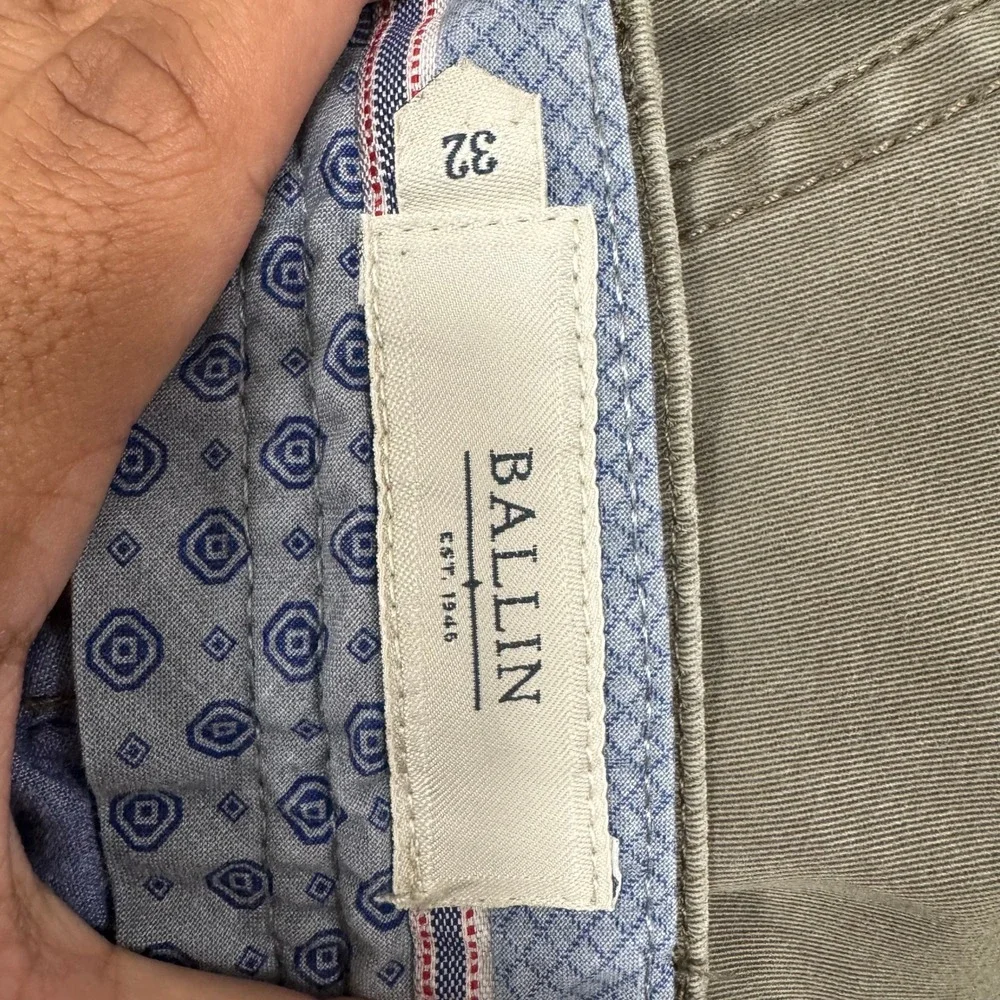 Ballin Crescent Modern Fit‎ Pima Cotton Pants Fatigue Green Mens 32x27.5